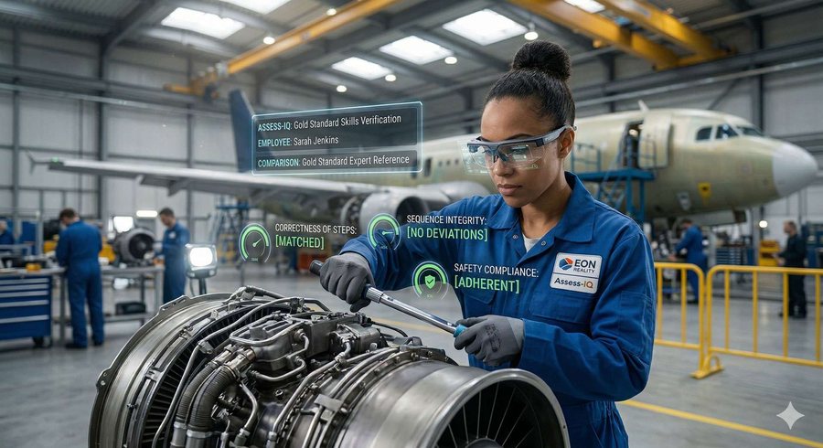 EON Assess IQ competency check in an aerospace setting