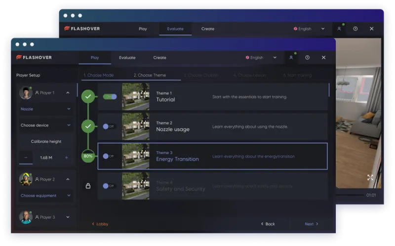 FlashGroup XR operator module controlling a live training scenario