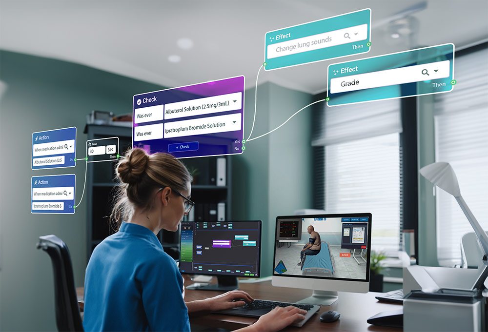VR Patients clinical patient simulation platform for EMS and nursing